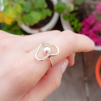 Anillo corazón de plata 925