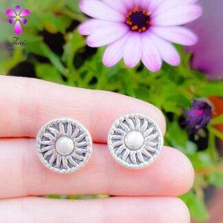 Aros pasantes de plata inflada 925