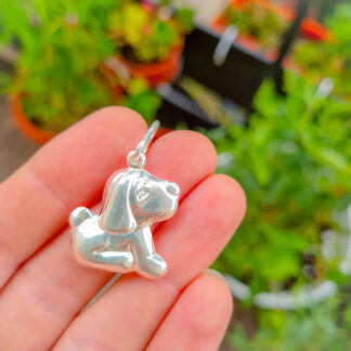 Dije Compañia de plata inflada 925-Colección Tierra