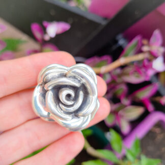 Dije Florecer de plata inflada 925-Tierra
