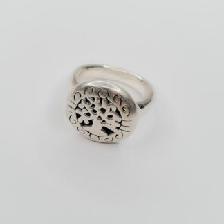 Anillo árbol de plata inflada 925