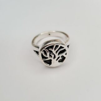Anillo árbol de la vida de plata inflada 925