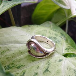 Anillo corazón de plata inflada 925