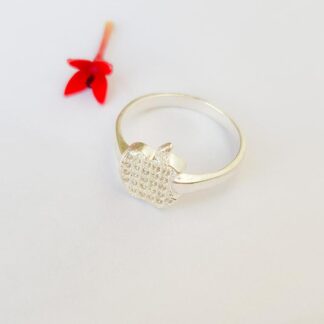 Anillo manzanita de plata y brillo