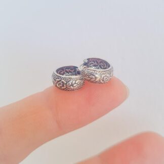 Aros argollas rositas de plata 925
