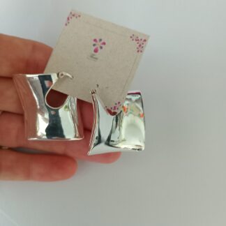 Aros de plata inflada- Colección Aire